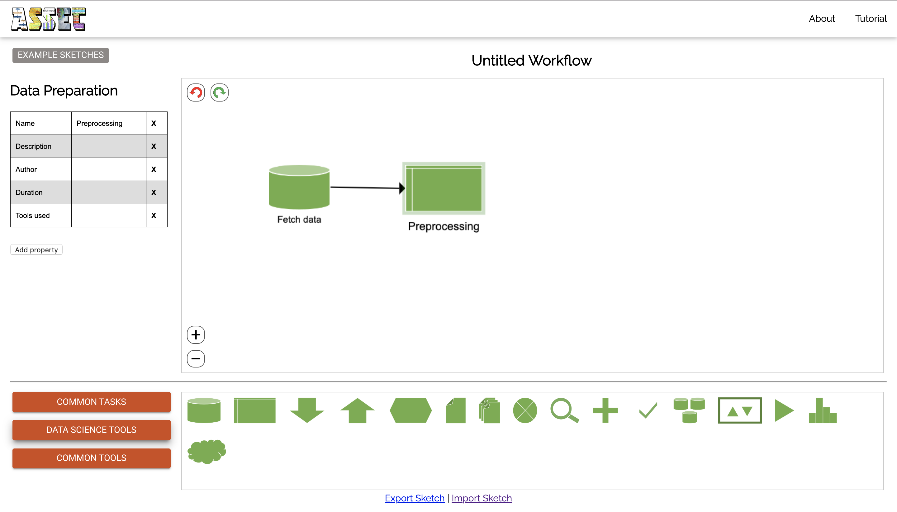 Connecting two elements